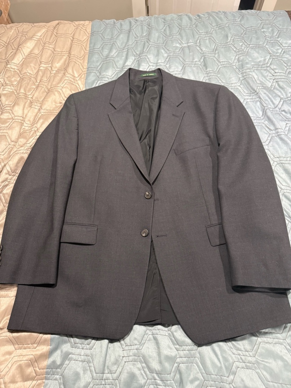 Lauren Ralph Lauren 44S 38x29 Black Windowpane Check Wool Mens Jacket Pants Suit